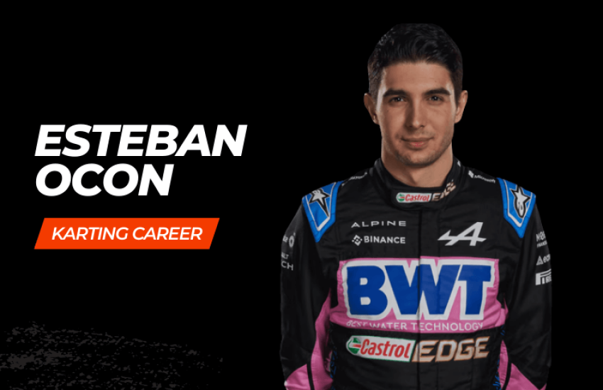 Esteban Ocon go kart racing